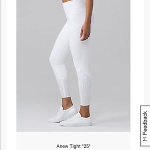 New lululemon White Anew 25” Athletic Tights